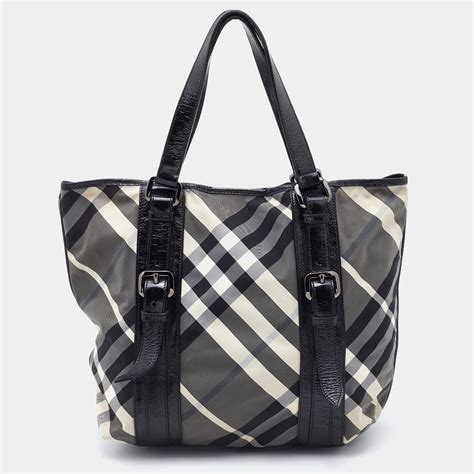 burberry beat check briefcase black|BURBERRY Nylon Beat Check Lowry Black .